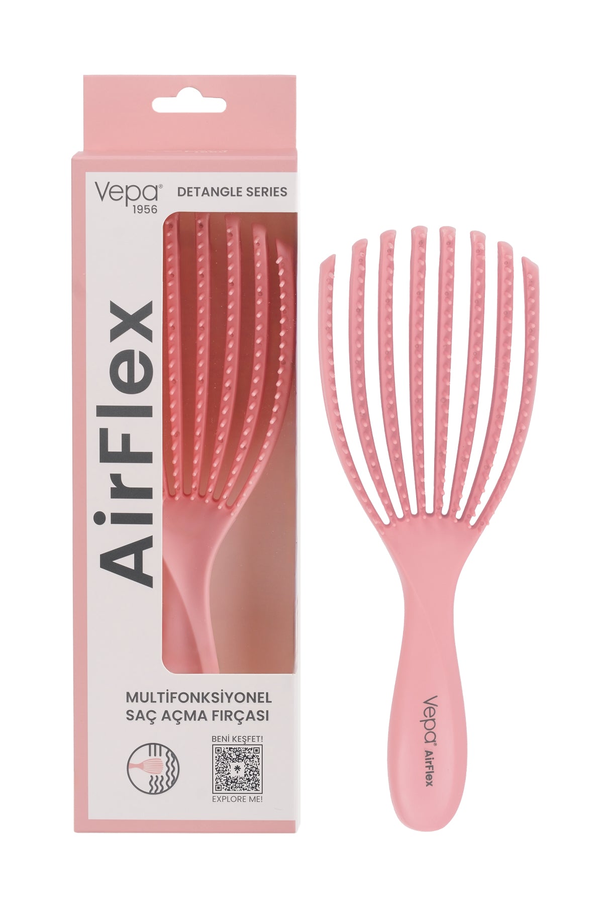 Airflex Dolaşık Saç Açma Fırçası - Pembe