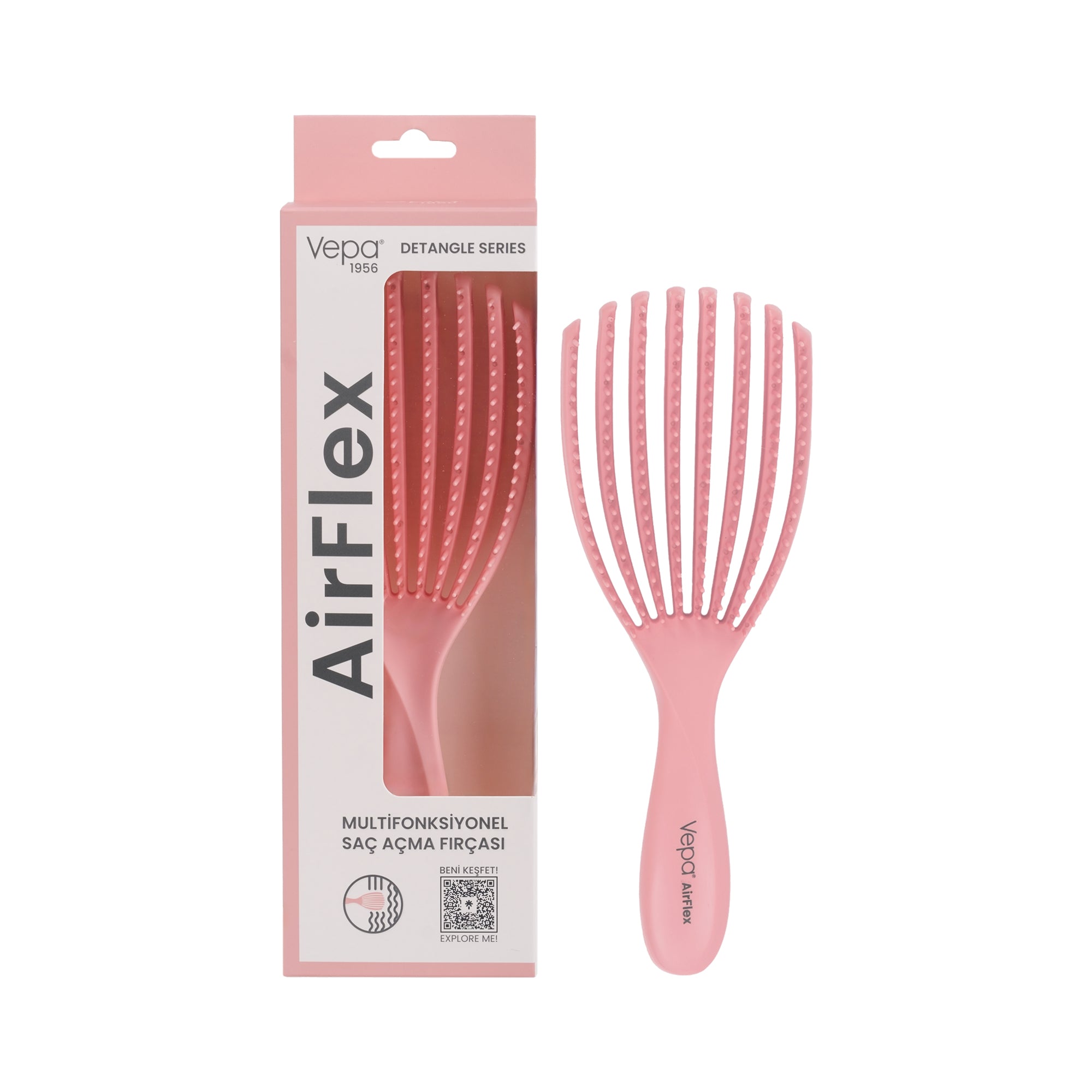Airflex Multifonksiyonel Dolaşık Açıcı Pembe Saç Fırçası