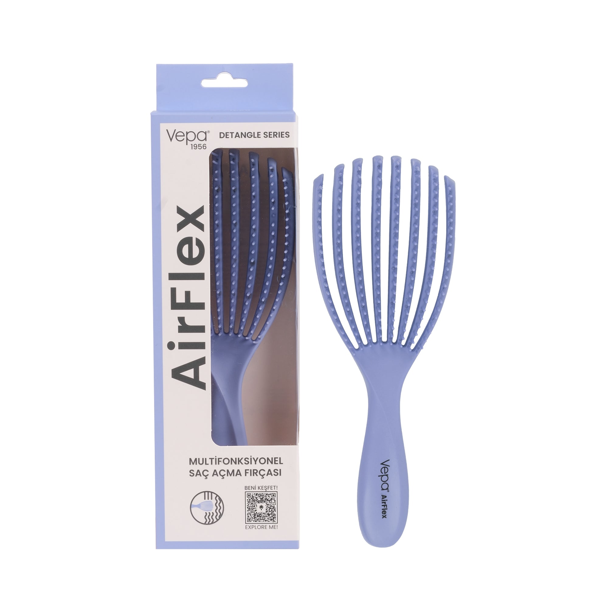 Airflex Multifonksiyonel Dolaşık Açıcı Saç Fırçası - Lila