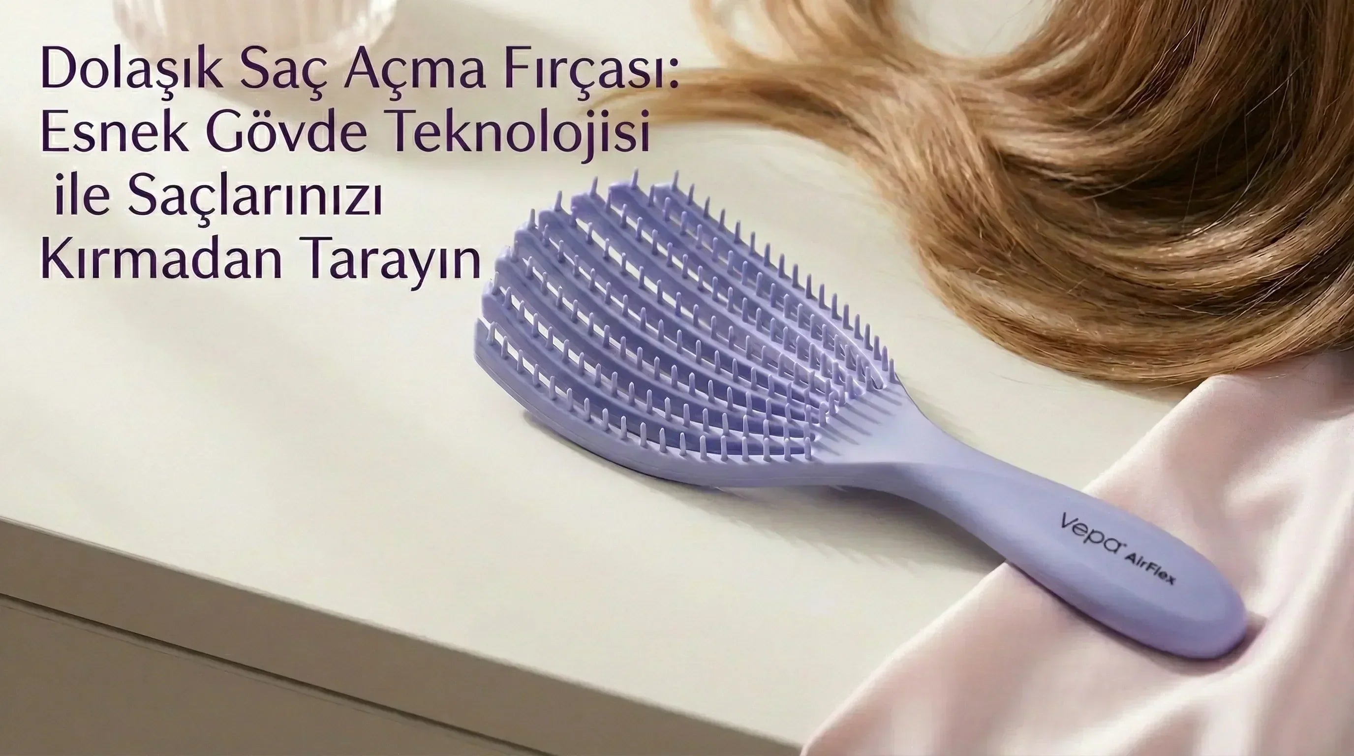 Image of Dolaşık Saç Açma Fırçası: Esnek Gövde Teknolojisi ile Saçlarınızı Kırmadan Tarayın