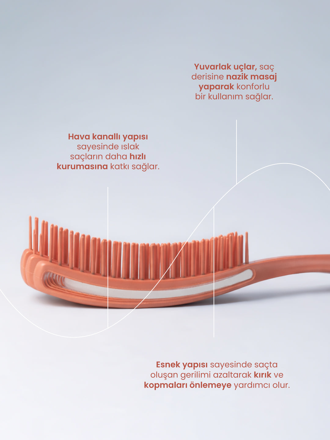 Airflex Detangling Brush | Salmon