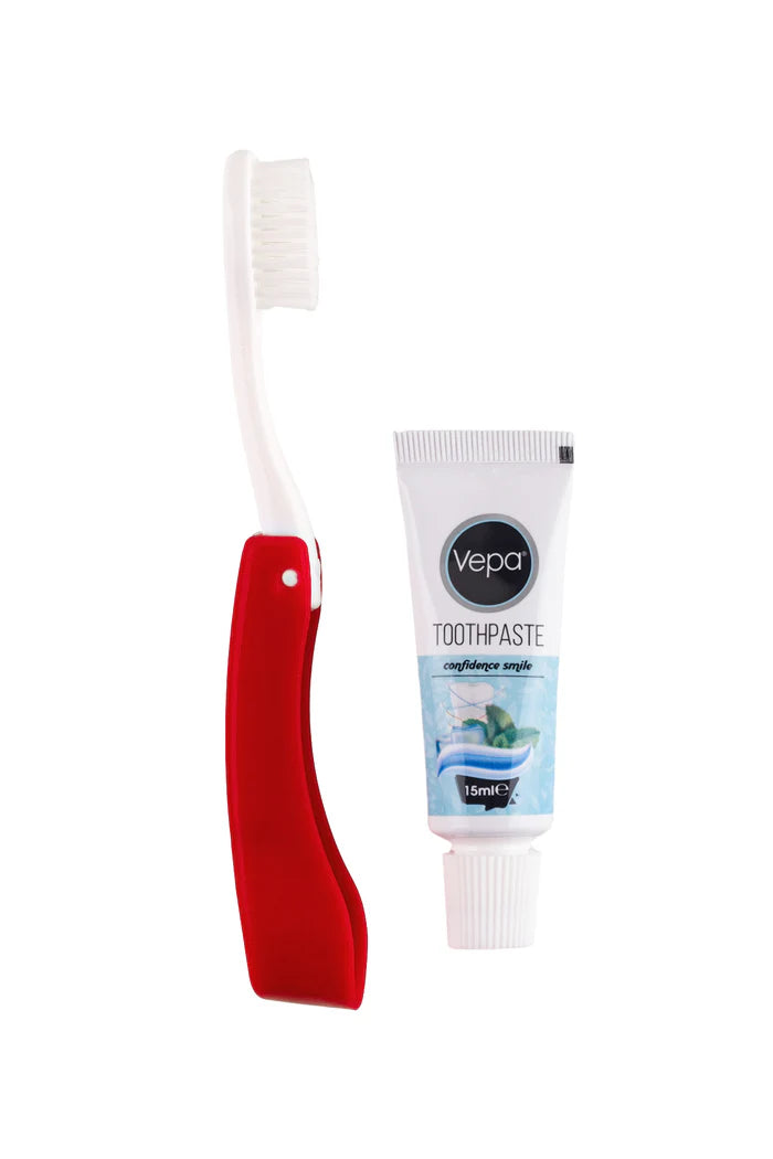 Vepa Pocket Seyahat Seti | Katlanabilir Diş Fırçası ve 15 ml Diş Macunu