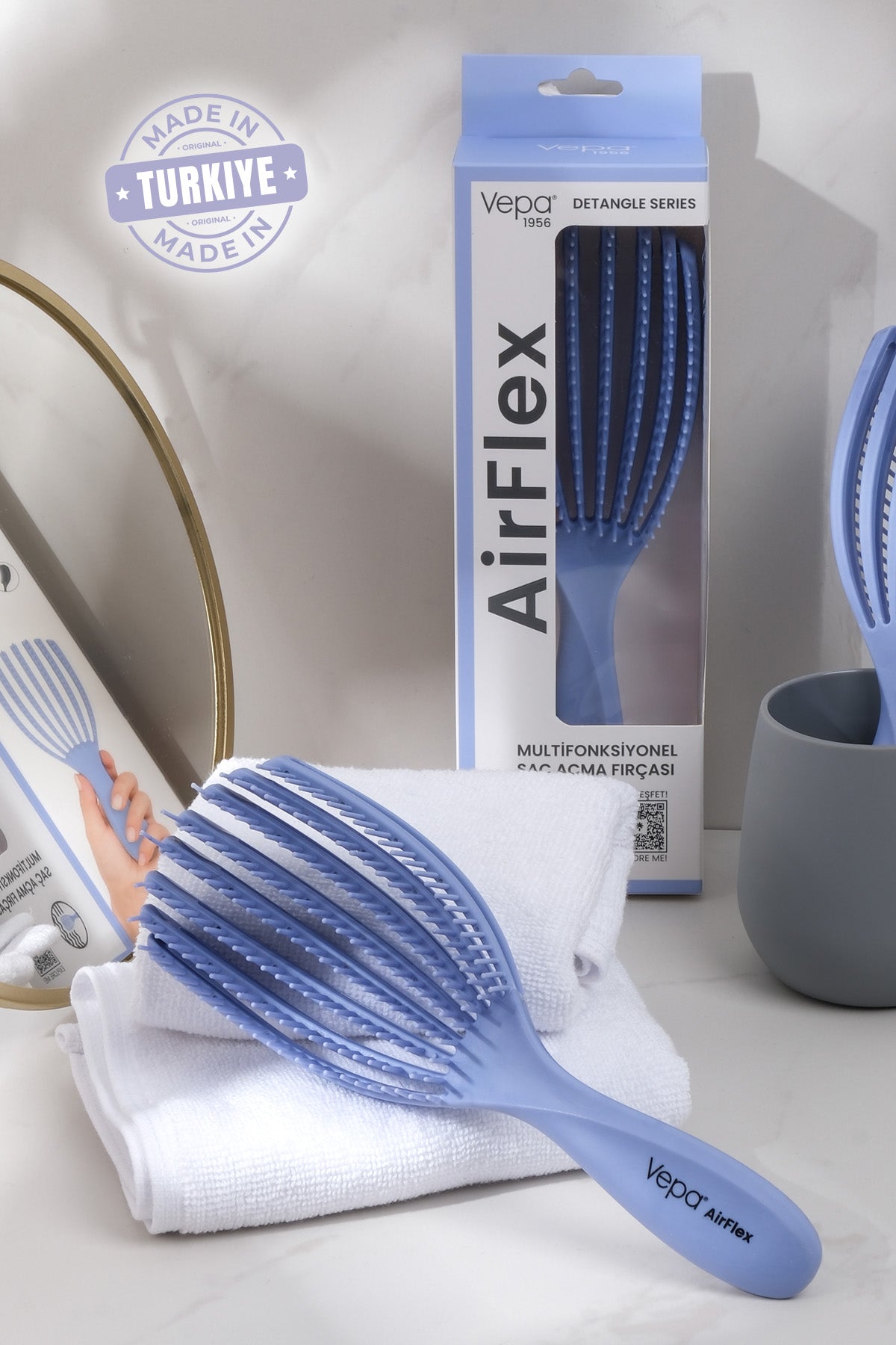 Vepa Airflex Dolaşık Saç Açma Fırçası Lila